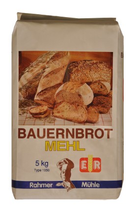 Mehl für Bauernbrot in der 5 kg Packung bei Rahmer Mühle.