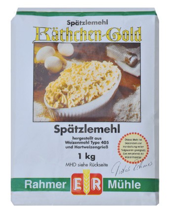 Spätzlemehl kaufen: spezielles Mehl für Spätzle in der 1 kg Packung.