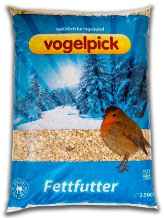 Fettfutter für Vögel in der 2,5 kg Packung im Onlineshop von Rahmer Mühle.