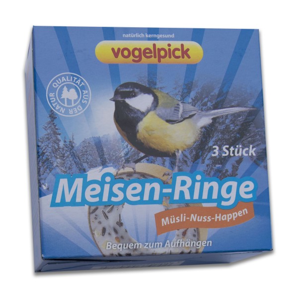 Vogelpick Meisenringe Müsli-Nuss Happen 3er 150g