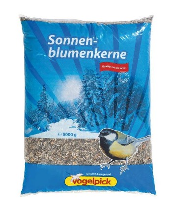 Sonnenblumenkerne in der 5 kg Packung zu kaufen von der Marke Vogelpick.