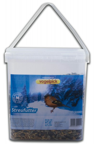 Streufutter für Vögel im 3 kg Eimer.