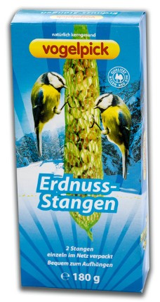 Erdnuss-Stangen für Wildvögel von der Marke Vogelpick.